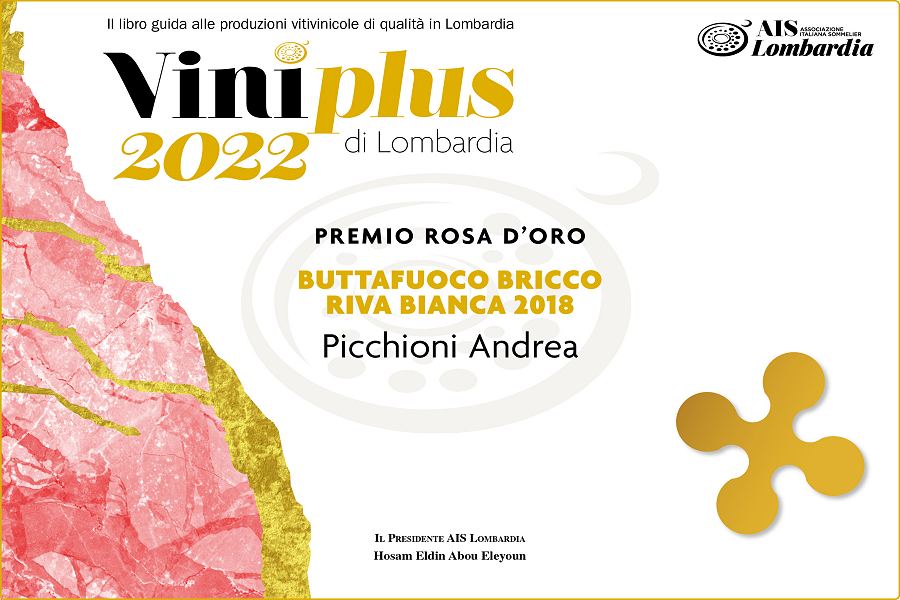 AIS Lombardia Viniplus 2022 - Rosa d'Oro - Buttafuoco Bricco Riva Bianca 2018