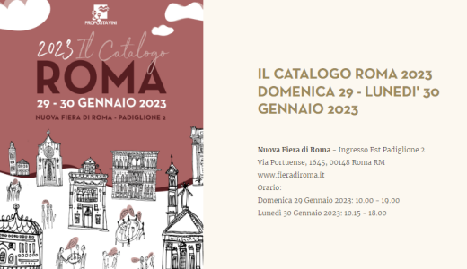 29-30 gennaio 2023 – RomaPresentazione del catalogo di Proposta Vini 2023