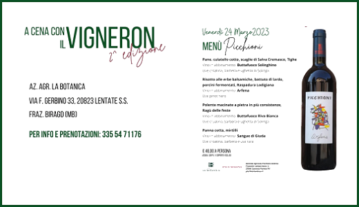 A cena con il vigneron (Lentate S:S, MB - 24/03/2023)
