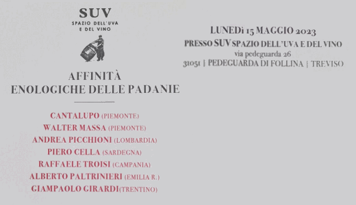 Affinità enologiche delle Padanie (Pedeguarda di Follina, TV - 15/05/2023)