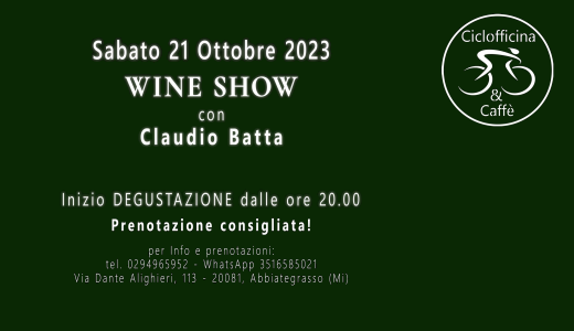 21 ottobre 2023 – Abbiategrasso (MI) “Andiamo in Oltrepò” alla Ciclofficina & Caffè